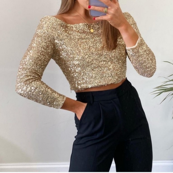 Limited Edition Zara Sequin Top- M - Picture 6 of 7